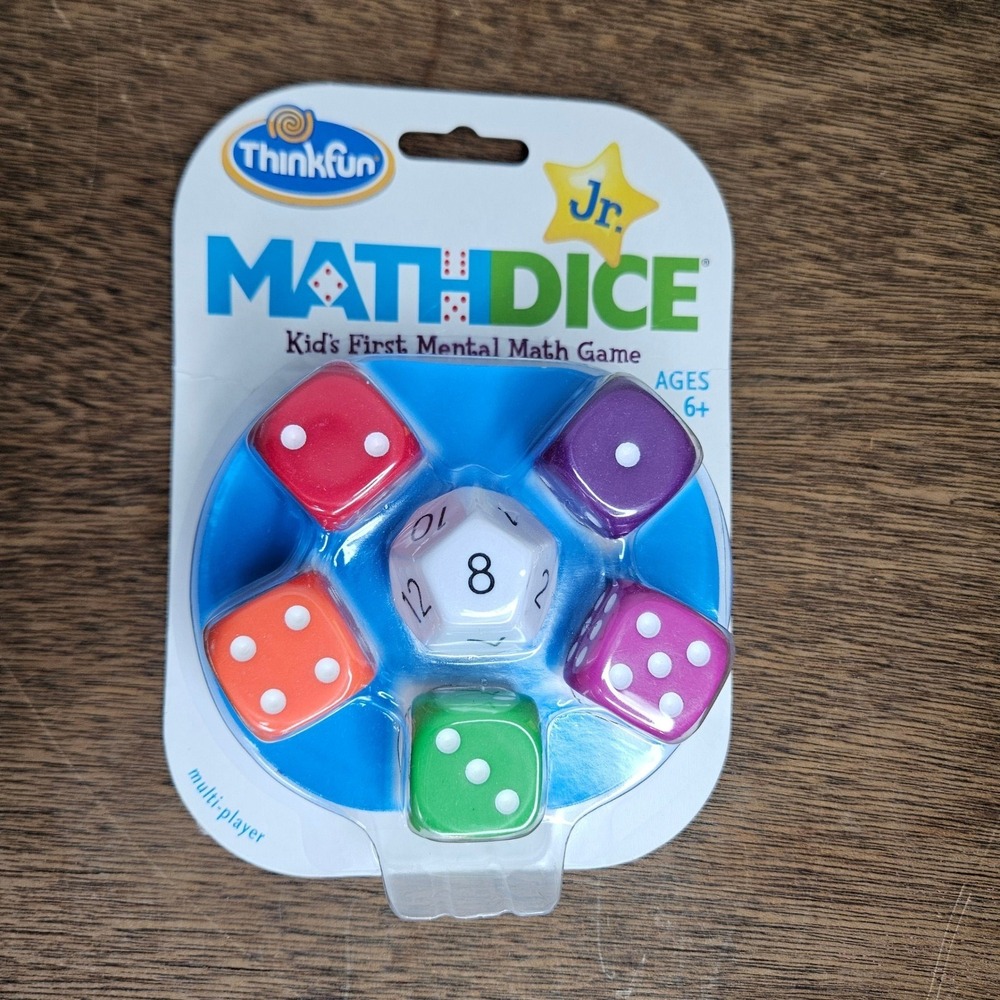 ThinkFun Math Dice Jr Kids First Mental Math Game Ages‎ 6+ New 1515 Toy of Year